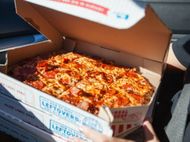 How many slices in a large Domino's pizza?